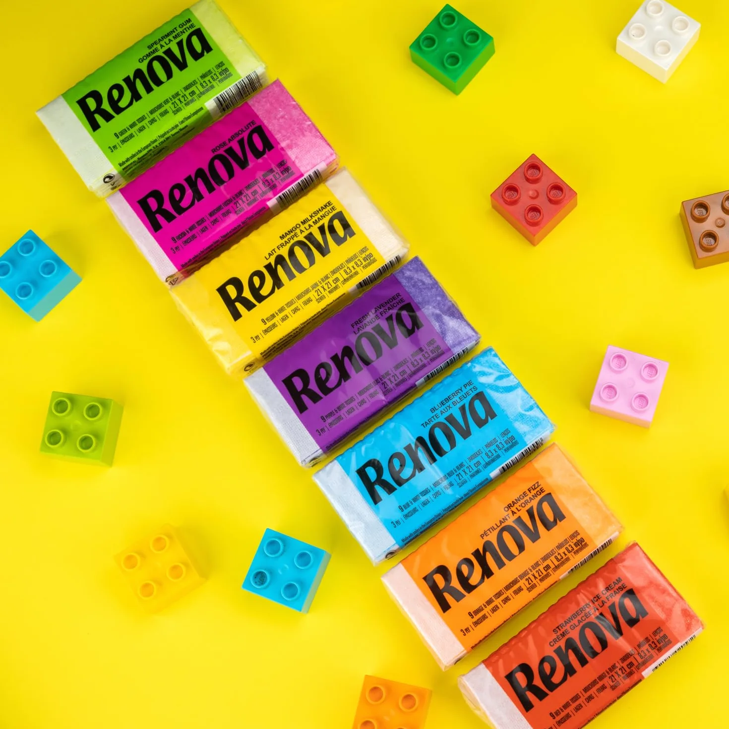 Renova Fazzoletti tascabili Red Label Blu aroma Torta di Mirtilli - 6 confezioni - [Confezione da 20]