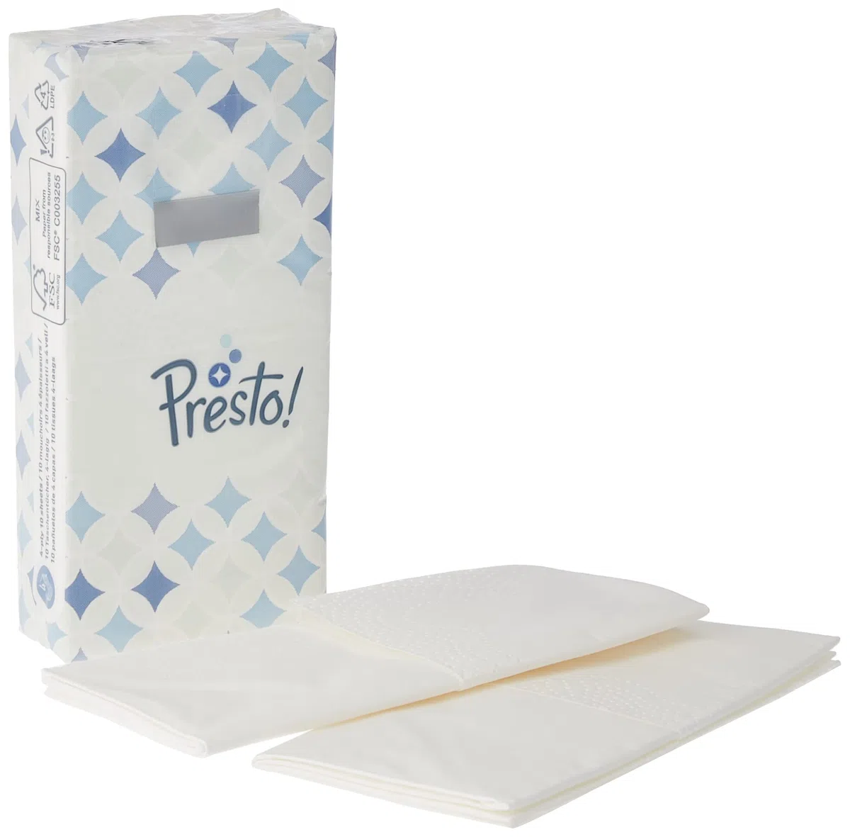 Marchio Amazon - Presto! Fazzoletti a 4 strati, 1680 unità, 10 confezioni da 168