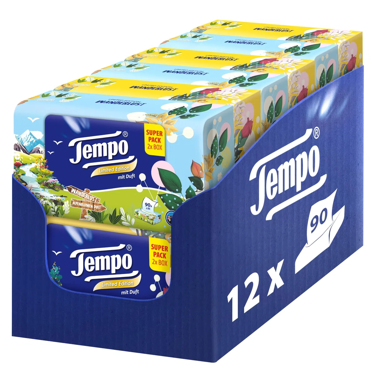 Tempo Confezione da 6 confezioni da 2 confezioni da 90 panni