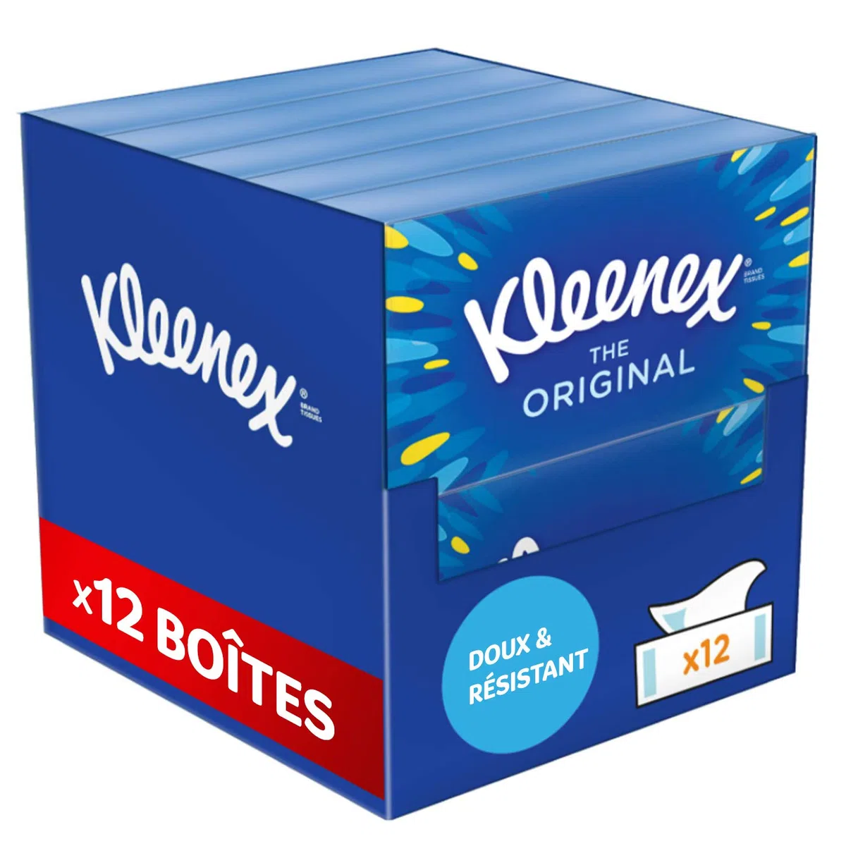 Kleenex, fazzoletti originali, 12 scatole, 864 fazzoletti in totale