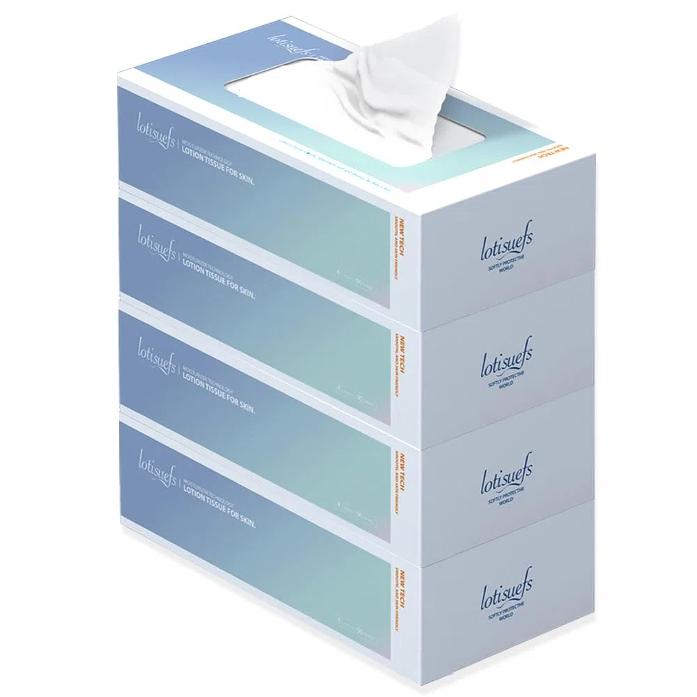 Fazzoletti morbidi - 10 confezioni - 4 strati, 90 fogli per confezione - Morbidi e umidi - Setosi e idratanti - Adatti alla pelle sensibile - Pulizia ripetuta senza dolore e arrossamenti