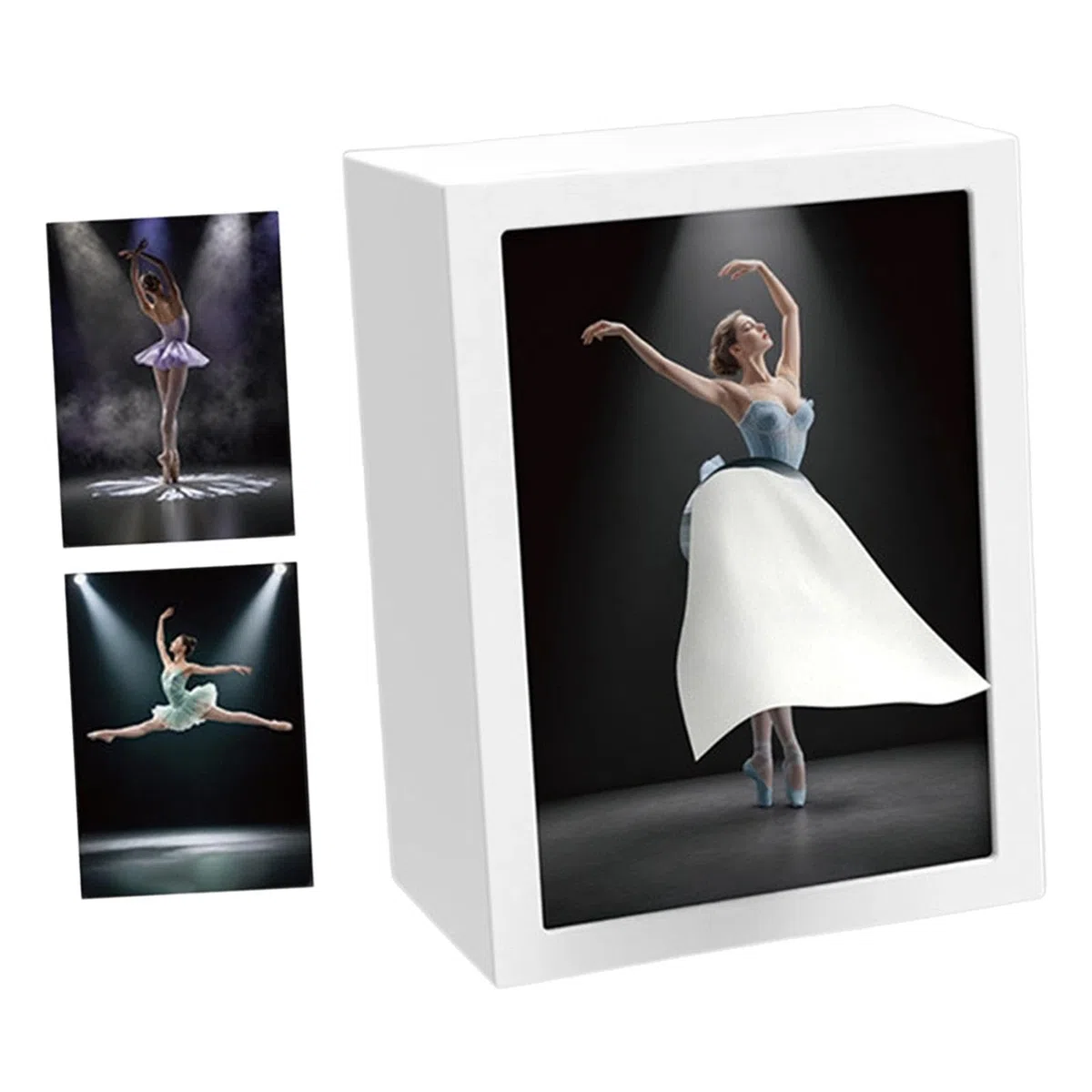 Porta Fazzoletti Decorativo a Forma di Ballet Box, Porta Fazzoletti Creativa con Luce Integrata per Scrivania, Camera da Letto e Soggiorno, 15 x 10 x 19,8 Cm