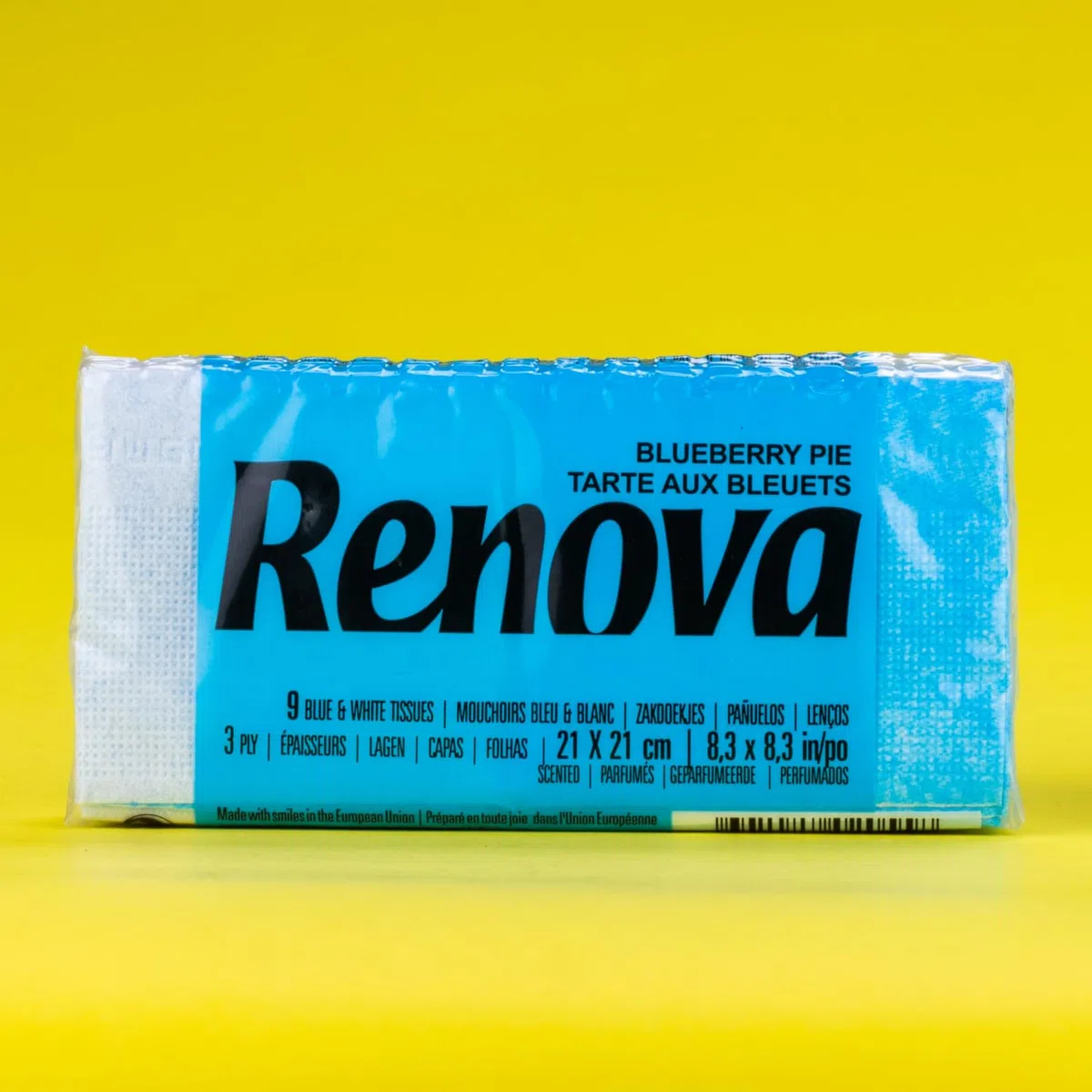 Renova Fazzoletti tascabili Red Label Blu aroma Torta di Mirtilli - 6 confezioni - [Confezione da 20]