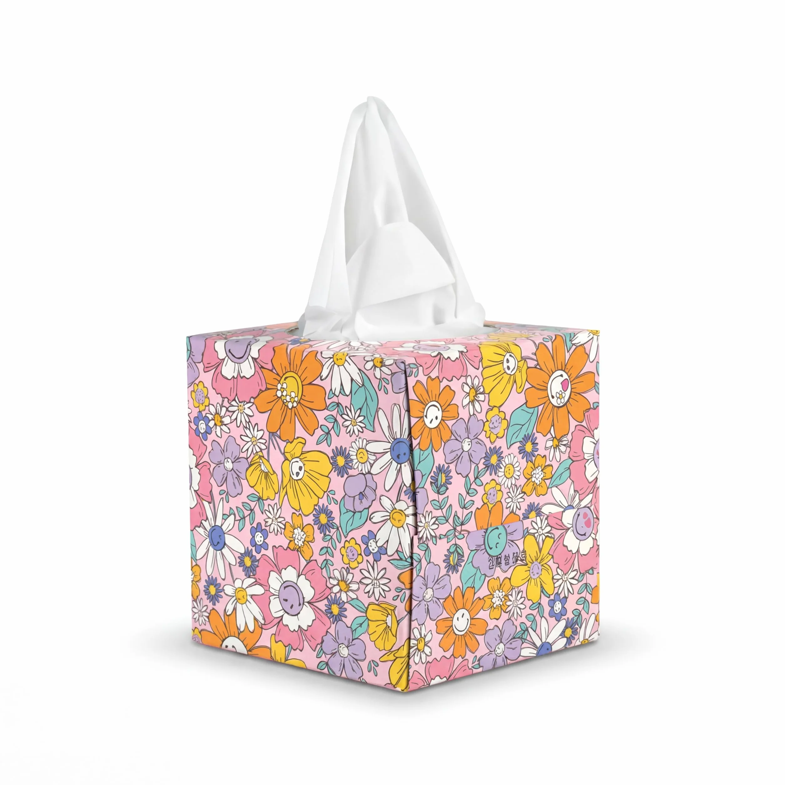 SMILEYWORLD Fazzoletti di Carta 3 Veli – 576 Fogli (12 Scatole Cubo x 48) – Fazzoletti Ultra Morbidi e Resistenti – Scatola Fazzoletti Design (BLOOM EDITION)