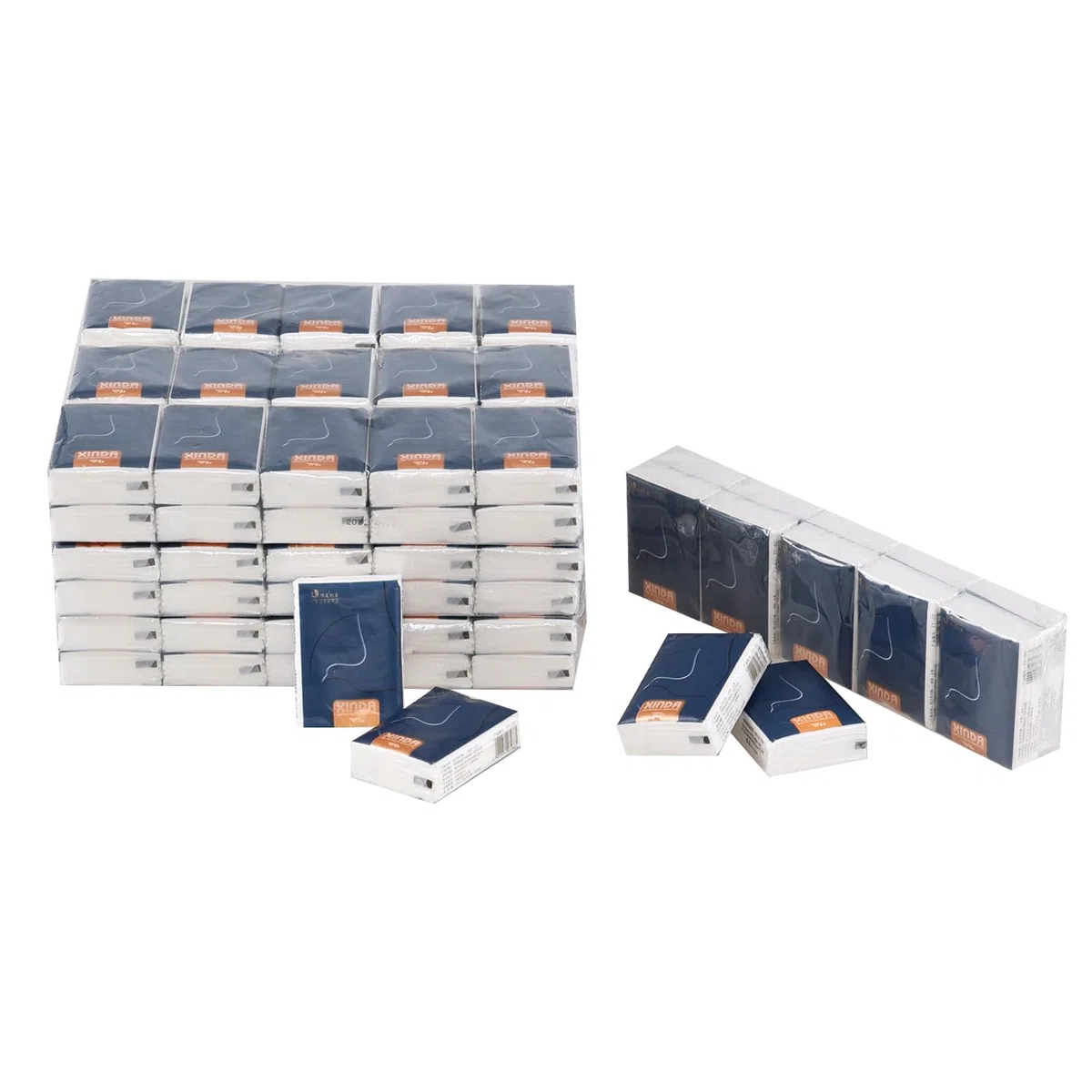 Confezione da 100 mini fazzoletti per il viso da viaggio, 4 veli, tascabili
