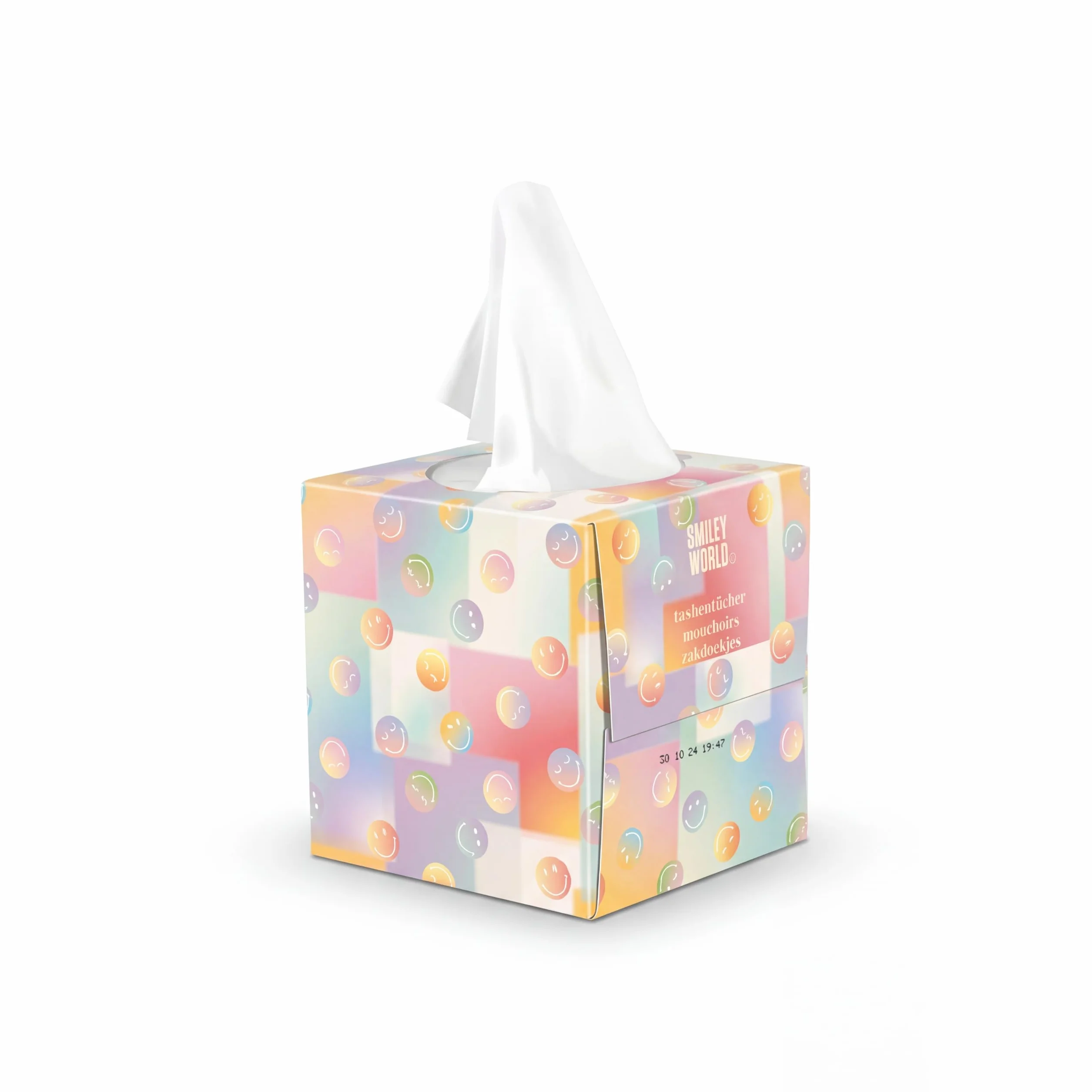 SMILEYWORLD Fazzoletti di Carta 3 Veli – 960 Fogli (20 Scatole Cubo x 48) – Fazzoletti Ultra Morbidi e Resistenti – Scatola Fazzoletti Design (POP EDITION)