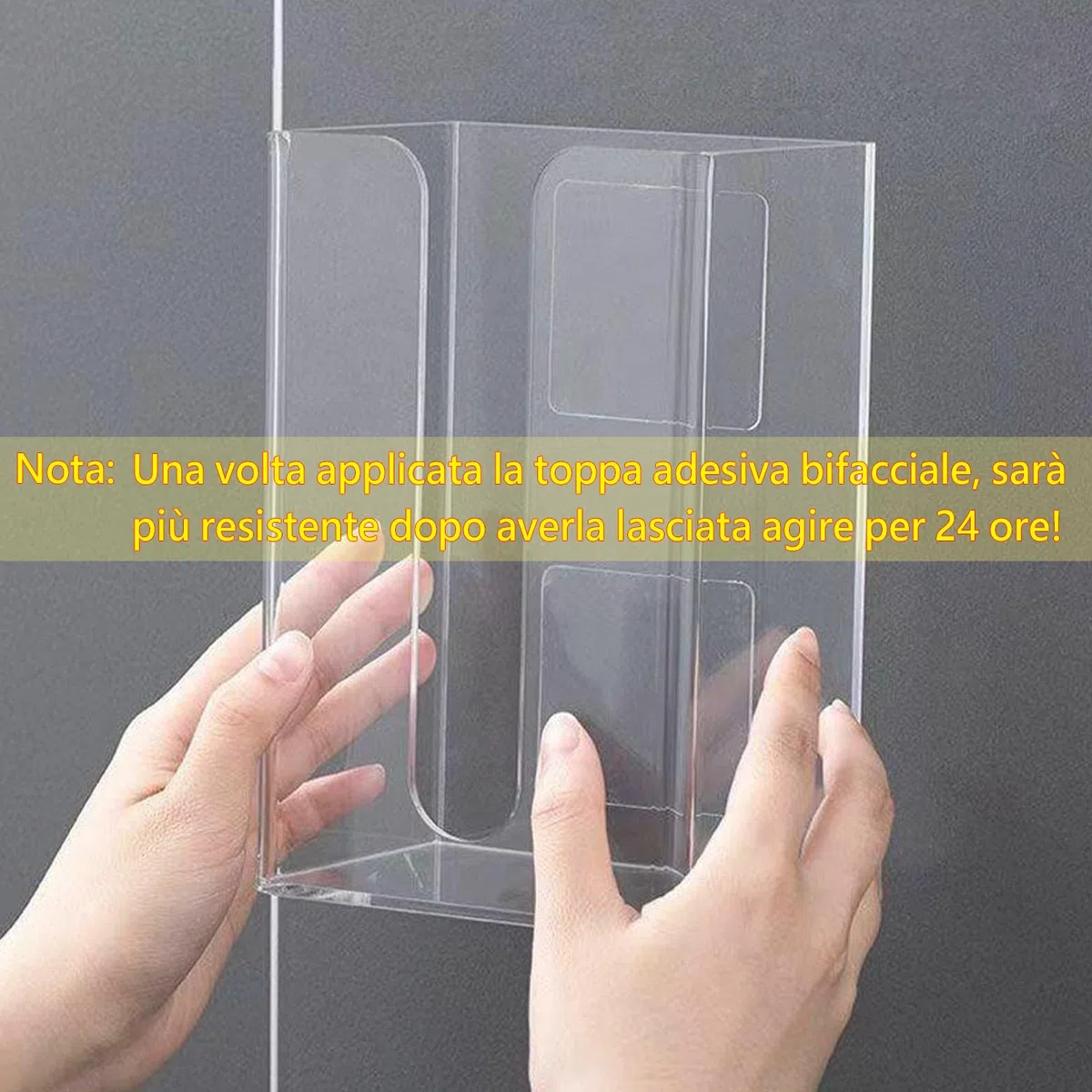 2 Pezzi Dispenser da Parete, Senza Foratura Scatola Porta Fazzoletti Pratica per Asciugamani, Supporto Autoadesivo da Muro per Bagno Cucina Ufficio