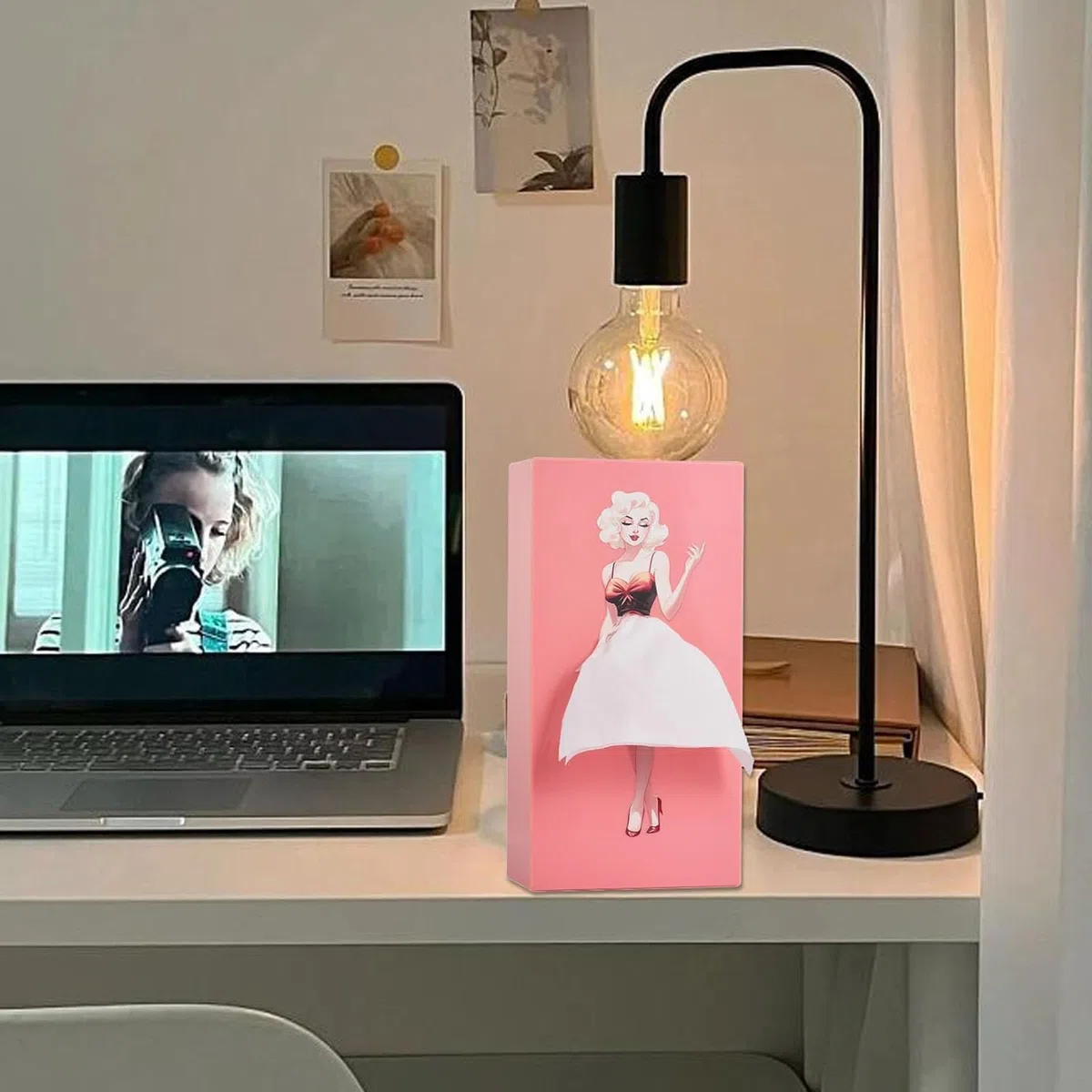 Bella scatola per fazzoletti con gonna lunga per ragazze, creativa copertura per fazzoletti a cartone animato, distributore di carta per casa, ufficio e auto (Arancia)