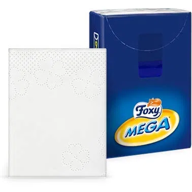 FOXY FAZZOLETTI MEGA 4 VELI COMPACT 24PZ. - CARTONE DA 12 CONFEZIONI DA 24PZ. (TOTALE 288 PACCHETTINI)